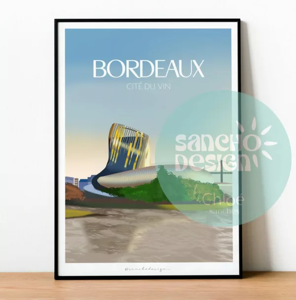 Affiche Bordeaux - La Cité du Vin