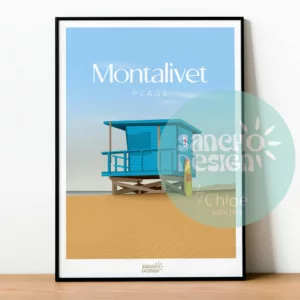 Affiche Montalivet - Cabane des sauveteurs