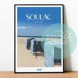 Affiche Soulac-sur-Mer - Les Cabanes