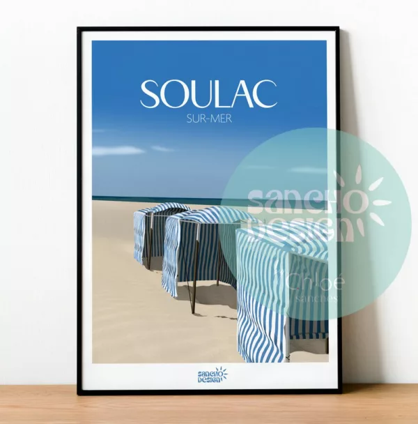 Affiche Soulac-sur-Mer - Les Cabanes