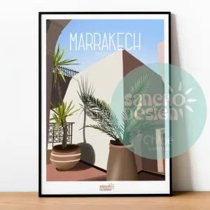 Affiche Marrakech - Maroc