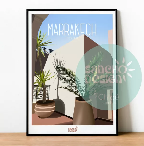 Affiche Marrakech - Maroc