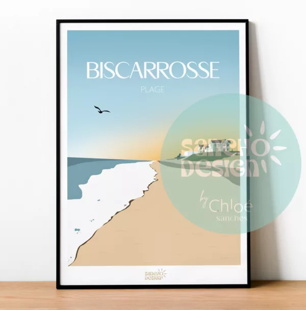 Affiche Biscarrosse - Plage